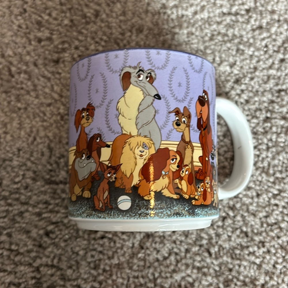 Vintage Disney Store❤ exclusive Lady and the tramp coffee mug